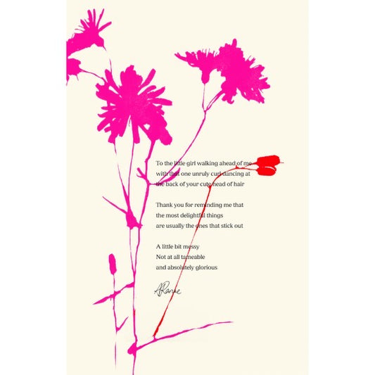"That one unruly curl" Poetry Print